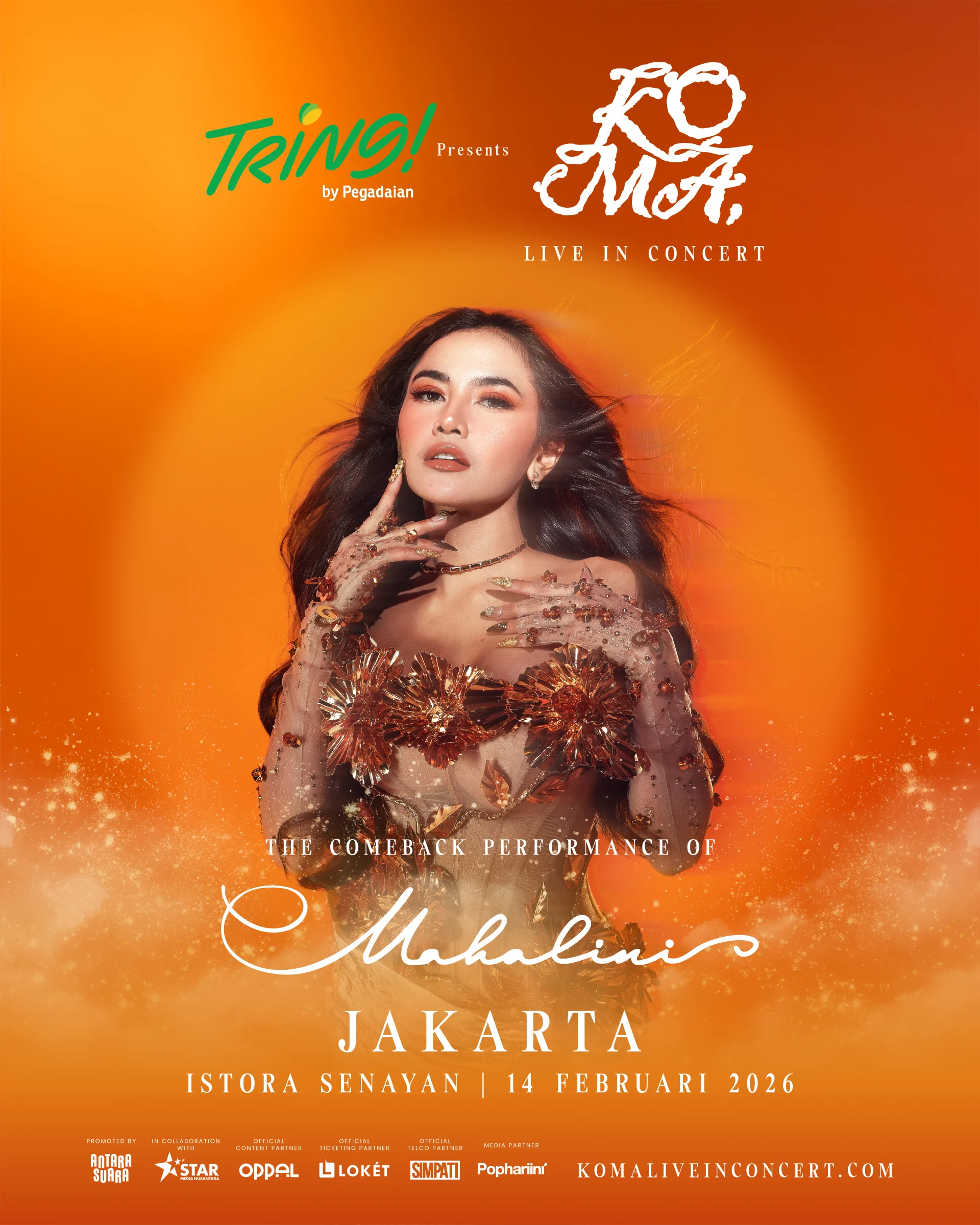 Mahalini KOMA Live in Concert 2026 Indonesia stage